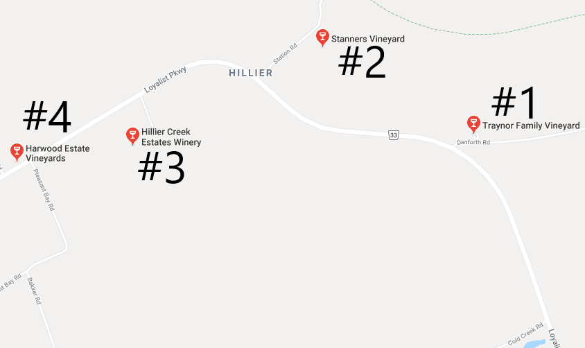 Hillier Wine Tour Map