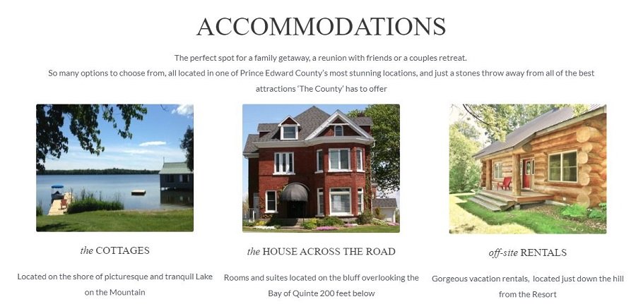 Accommodations options