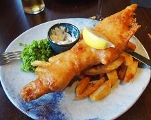 Lakeshore Motel Fish and chips
