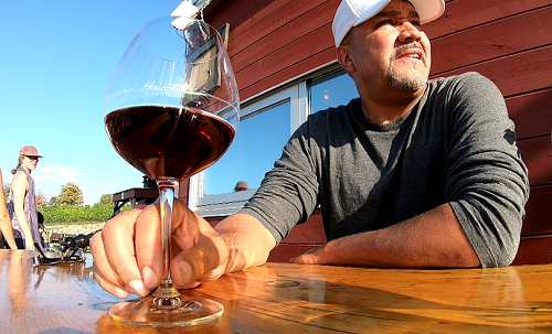 Glass of red wine