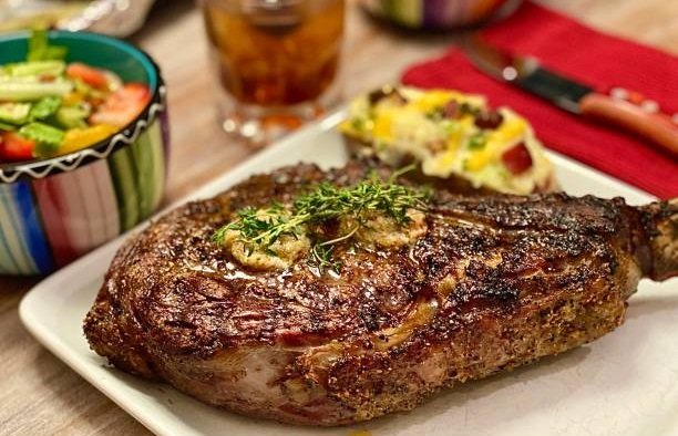 Flame and Smith Tomahawk steak
