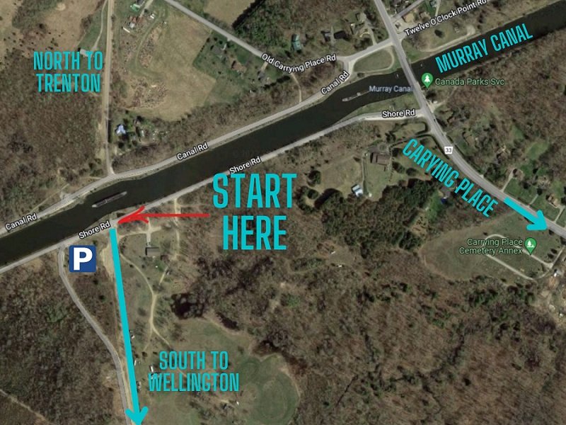 Millennium trail start in carrying place