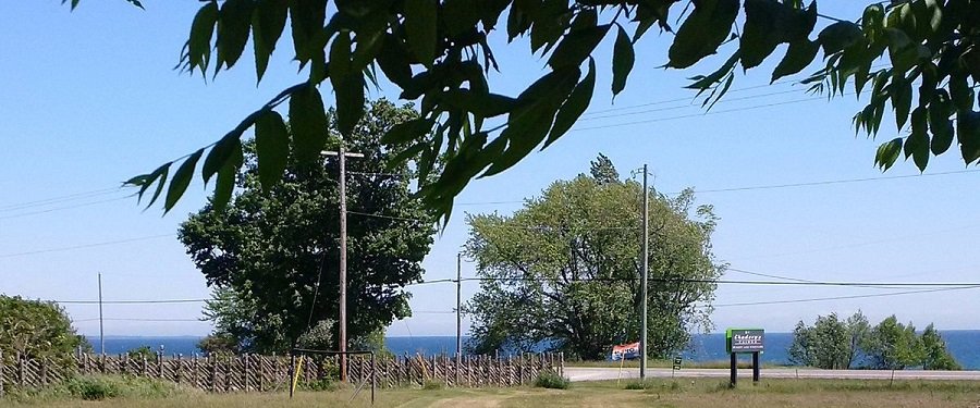 View of Lake Ontario from Chadsey's Cairns Winery