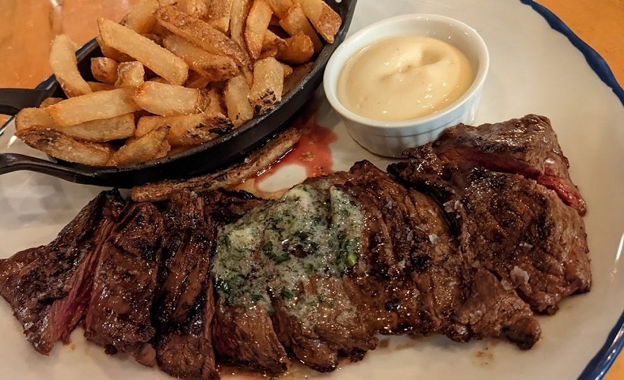 Flame and Smith Steak and fries
