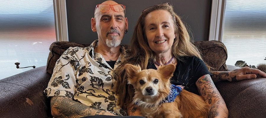Vincent Paolucci and Terri Trickett with Leo